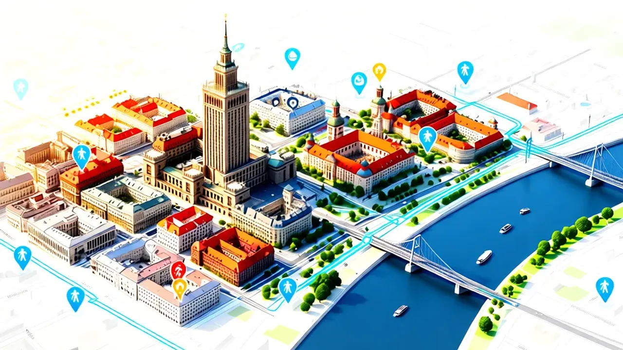 Mapa turystyczna warszawy do wydruku: 7 tras, atrakcje i nocleg [2026]