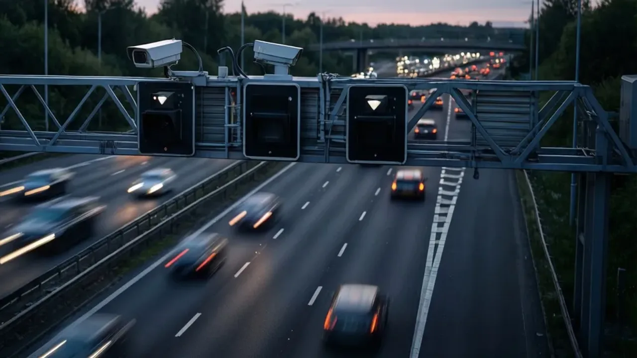 Po jakim czasie przychodzi mandat z odcinkowego pomiaru prędkości? Poradnik Kamera systemu odcinkowego pomiaru prędkości nad autostradą, wyjaśniająca po jakim czasie przychodzi mandat z odcinkowego pomiaru prędkości.